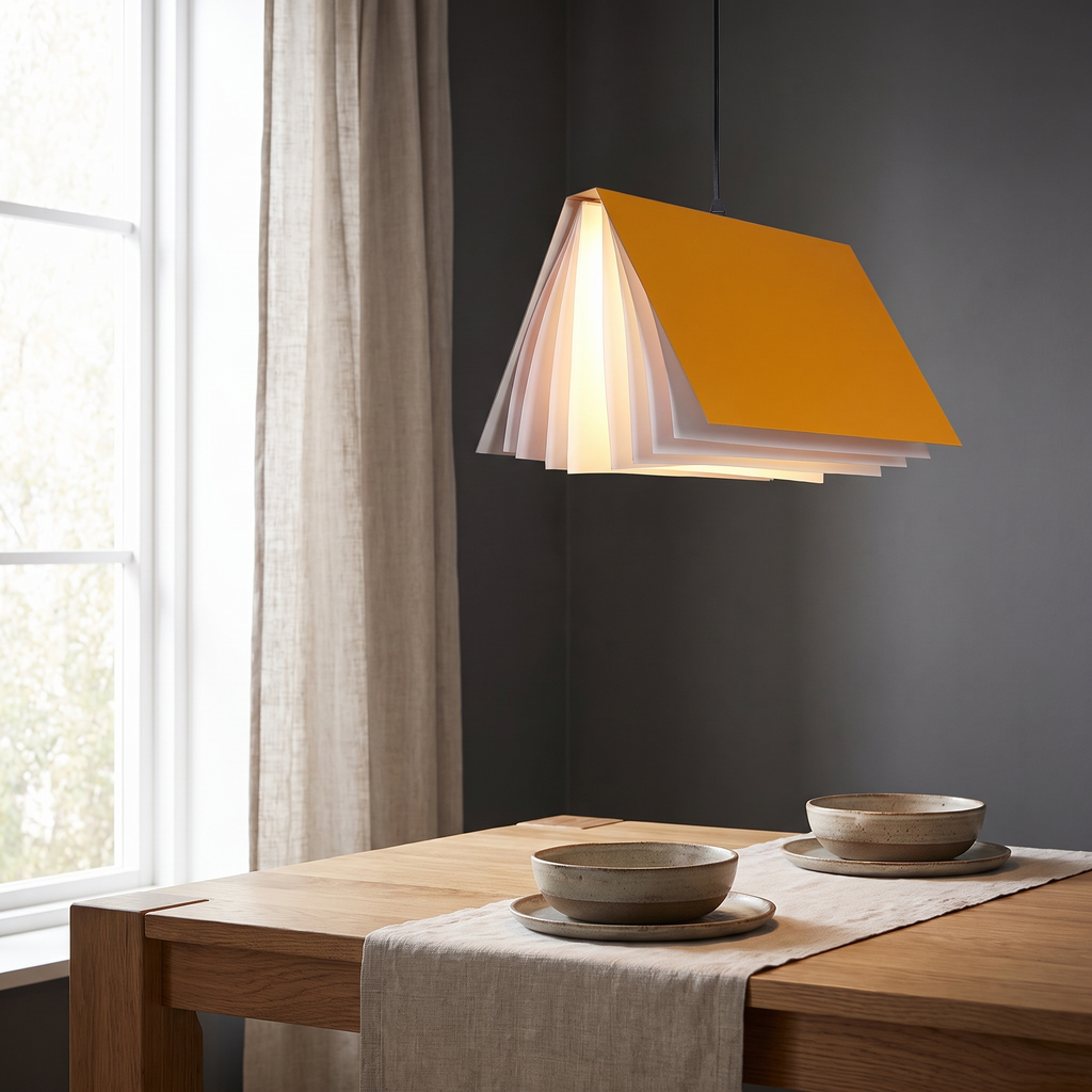 Book Pendant Light Yellow