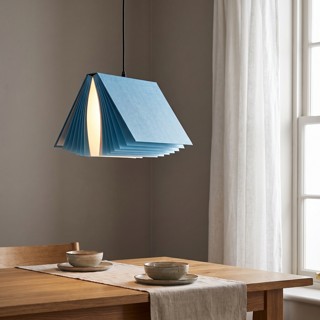 Book Pendant Light Blue